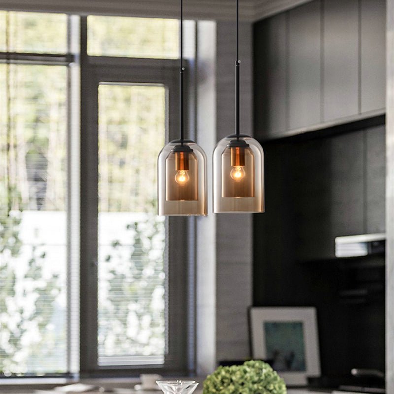 Double Glass Pendant Indoor Lamp Light