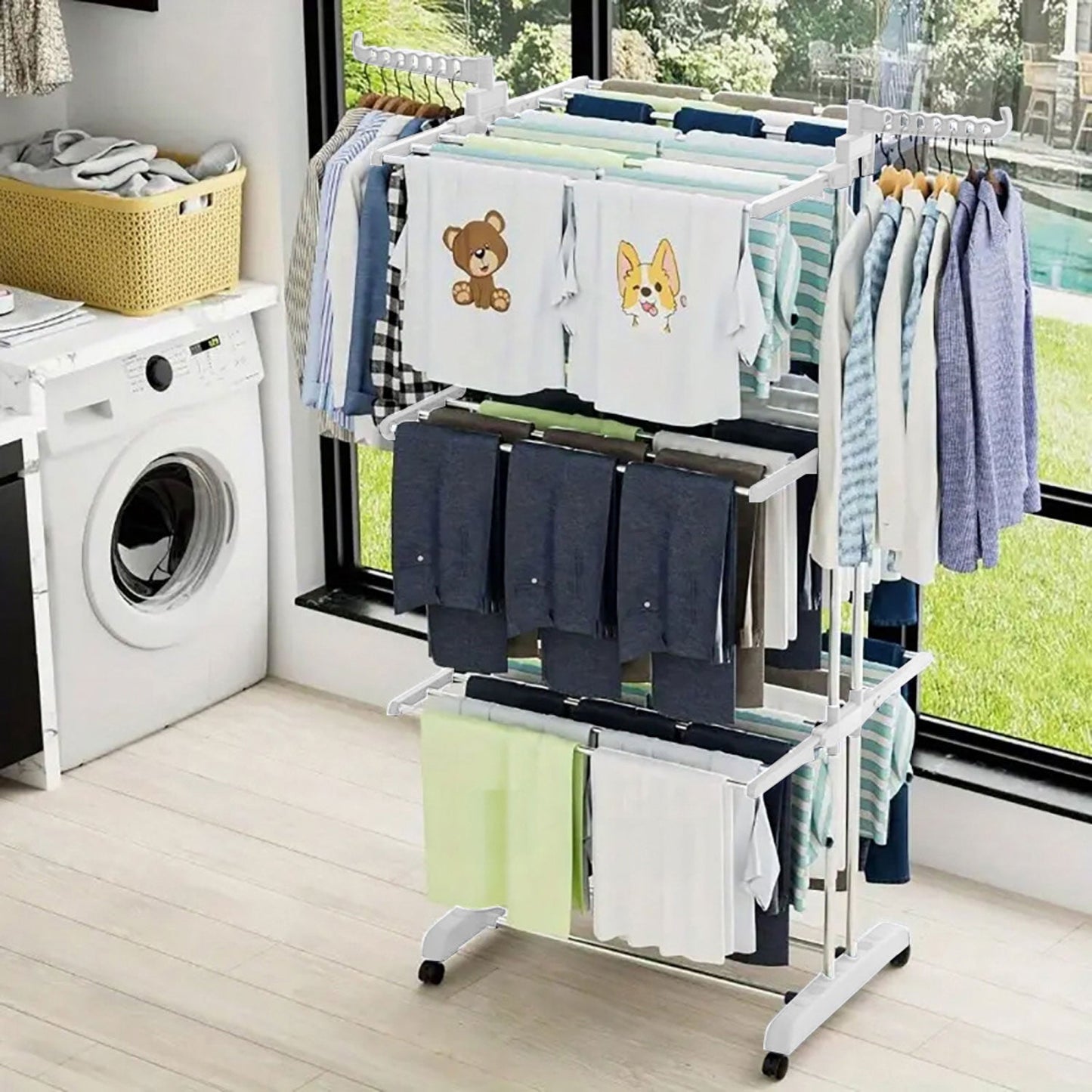 Multi-Level Folding Laundry Drying Rack