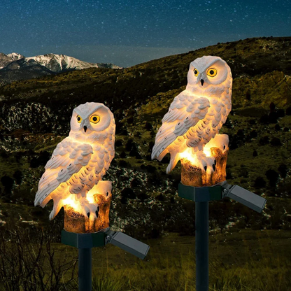 Solar Owl Outdoor Garden Lamp