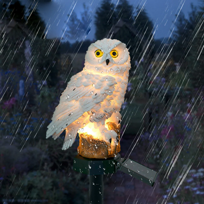 Solar Owl Outdoor Garden Lamp